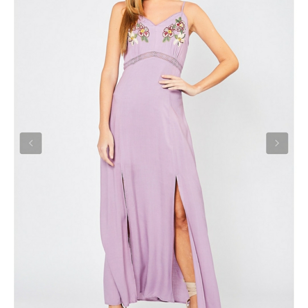 Embroidered maxi dress